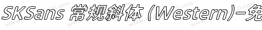 SKSans 常规斜体 (Western)字体转换